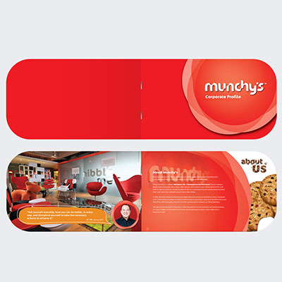 Company profile design for Munchy's - Henz Studio