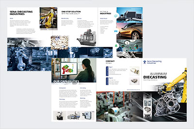 Company brochure design for Sena DieCasting - Henz Studio